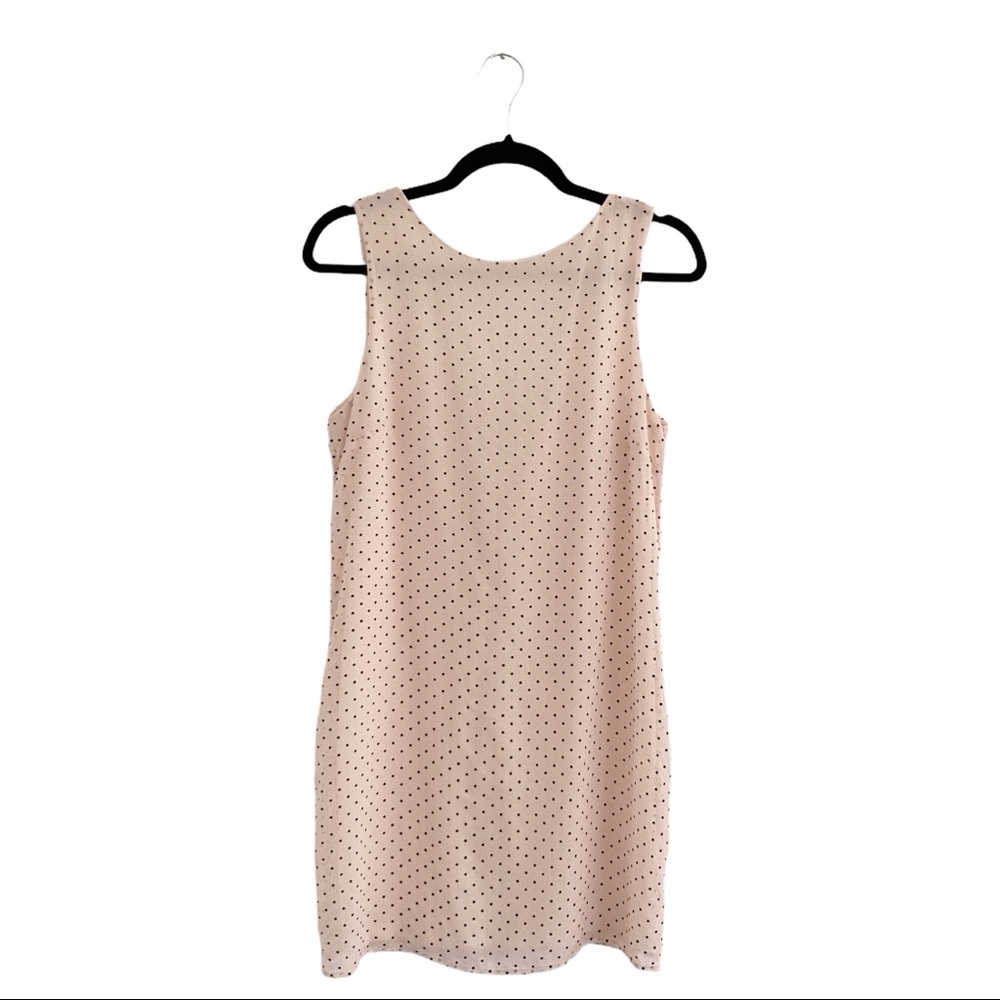 ANTHROPOLOGIE Francesca Pink Polka Dot Dress M